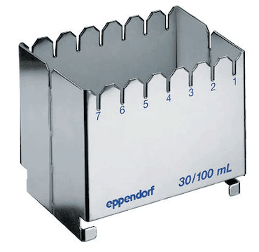 德國(guó)艾本德（Eppendorf）ReservoirRack,用于存放10mL、30mL和100mL試劑槽。最多可以放置7個(gè)試劑槽模塊或試劑槽