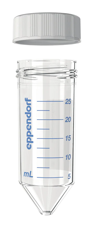 艾本德Eppendorf Conical Tubes 25 mL 帶螺旋蓋, 25 mL, 啟動套裝，4  個單離心管架，6  個轉(zhuǎn)子適配器，轉(zhuǎn)子孔可容納 50  mL 錐形管, PCR 潔凈級, 無
